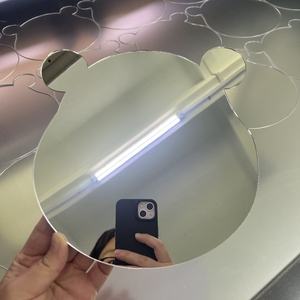 2mm Laser Cut Eco-Friendly CE Certified Acrylic <b>Mirror</b> Sheet Custom Shape Shatterproof Animal Heart Star <b>Tiles</b> 40x45cm Kids Room - Product Image 2