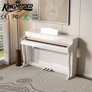 Piano Digital Profesional de 88 Teclas Contrapesadas con Funciones de Doble Teclado/División/Metrónomo/Transposición, 81 Polifonías, Piano Eléctrico para el Hogar GHB05 - Product Image 1