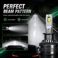 Ampoule de phare LED H1 12V haute performance pour éclairage automobile de rechange 130W 12500LM Protection IP65 Dissipation thermique en aluminium