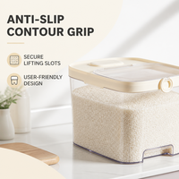 Boîte de rangement pour riz fiable en plastique alimentaire, anti-insectes, avec joint hermétique et système de pression, pour cuisine