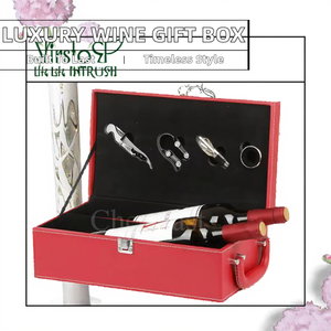 Black PVC Wholesale Classical <b>Red</b> Wine <b>Gift</b> <b>Box</b> Luxury Premium Bottle Container/ - Product Image 2