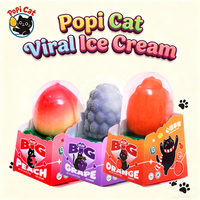 Bubuk Es Krim 3D PoPI CAT Viral Rasa Buah Campur 75g Halal Persik Anggur Jeruk, Produk Baru Laris Manis, Menerima Pesanan OEM