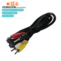 Câble audio tressé premium 3,5 mm AUX RCA stéréo mâle-mâle pour autoradio, casques et enceintes, longueur personnalisée OEM