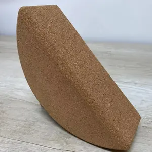 Non-slip Cork Yoga Block Half-Moon Wooden Yoga Bricks