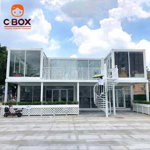 Cbox - Edificio Modular Prefabricado de 2 Pisos, Duradero, con Paredes de Cristal, para Oficina, Restaurante Moderno, Tienda, Casa Contenedor Móvil - Product Image 2