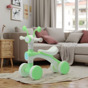 No-Pedal Kids Balance Bike Metal Electric 4-Wheel Ride-On <b>Toy</b> Car <b>for</b> 2-4 <b>Years</b> <b>Old</b> Boys <b>Girls</b> Exercise Tricycle 3 <b>1</b> Stroller - Product Image 2