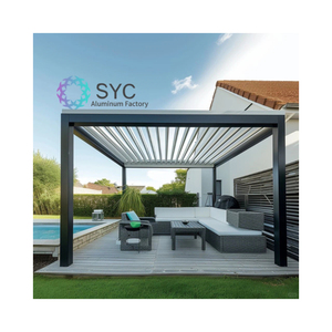Pérgola Retráctil Personalizada de Aleación de Aluminio Impermeable, Ecológica, Anticorrosiva y Duradera con Garantía de Más de 15 Años para Patio Trasero - Product Image 1