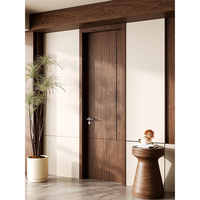 Porte intérieure en placage de bois massif, émail cuit, style esthétique Song, avec isolation phonique pour chambres et appartements
