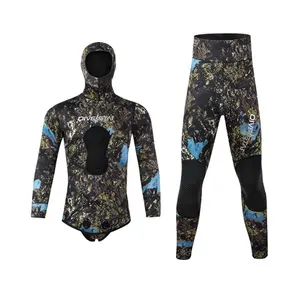 DIVESTAR Custom Logo Camuflaje Hombres Mujeres Camo Spearfishing Wet Suit Camp