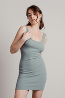 King Young grande taille tricoté côtelé col rond sans manches débardeur moulante mini robe femmes robes décontractées pour dames