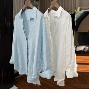 Linnen blouse met knopen, lange mouwen, casual, ademend, lichtgewicht, voor dames - Product Image 5