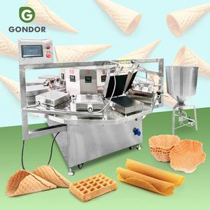 Full Chinese <b>Rotary</b> Egg Roll Waffle Stroopwafel Iron Cone Stick Maker Automatic Making <b>Machine</b> of Wafer Roll - Product Image 1