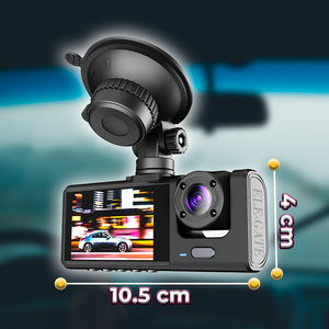 Cámara para Tablero de Auto ELE-GATE, DVR, 1080P HD, Doble Lente, Grabación Bidireccional - Product Image 3