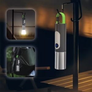 Ricaricabile da esterno <span class=keywords><strong>Mini</strong></span> <span class=keywords><strong>torcia</strong></span> portatile LED COB potente con Zoom telescopico per campeggio luce di emergenza verde gancio <span class=keywords><strong>torcia</strong></span> - Product Image 5