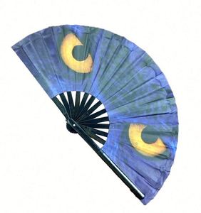 Bamboo Large Handheld With Factory Price Custom LOGO Printing Fan Rave Hand Fan - Product Image 6