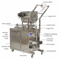 Machine de remplissage et d'emballage multifonctionnelle automatique pour sachets en plastique de pâte, huile de piment et sauce tomate, avec trémie en U mélangeable