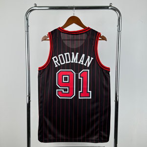 Vente en gros de broderies pour hommes, <span class=keywords><strong>Chicago</strong></span> Bull, impression à chaud # 91Dennis Rodman # <span class=keywords><strong>Maillot</strong></span> de <span class=keywords><strong>basket</strong></span>-ball 14 Matas Buzelis - Product Image 1