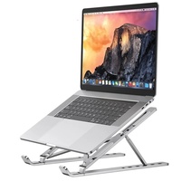 Support pour ordinateur portable réglable en aluminium, refroidisseur portable compatible avec iPad et ordinateurs portables jusqu'à 18 pouces