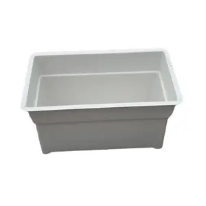 Beyaz dikdörtgen FRP GRP fiberglas ekici pot 81*31*30 cm