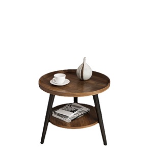 Shou Shang Marble Coffee <b>Table</b> Round With <b>Storage</b> Shelf For Living Room Bedroom Balcony <b>Side</b> <b>Table</b> - Product Image 5