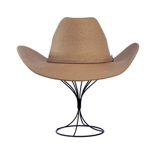 Sombrero de Vaquero de Fieltro de Lana 100%, Estilo Americano Occidental, Sombrero de Vaquero de Texas, Sombrero de Vaquero de Cuerno Largo, Sombrero de Vaquero Vintage de Ala Ancha con Boa - Product Image 3