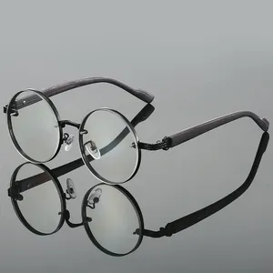 Lunettes de soleil rondes vintage pour hommes avec logo personnalisé, monture métallique, design de marque, verres dégradés classiques, protection UV400, pour l'extérieur - Product Image 6
