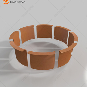 35.4" Rust Customized Black Garden <b>Fire</b> <b>Pit</b> Ring Backyard Design <b>Camping</b> Wood Burning Outdoor <b>Fire</b> Ring - Product Image 4