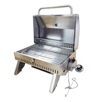 Barbecue au gaz propane portable et pliable en acier inoxydable, barbecue au gaz marin de table