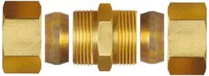 Lead Free Brass Union Coupling 3/8" COMP Brass Tube Fitting Union 3/4" X 3/4" Compression Fitting