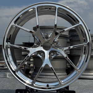 Cerchi Auto Leggeri Cromati Concavi Forgiati su Misura 5x114.3 5x130 5x120 5x112 in Lega da 18 19 20 22 <span class=keywords><strong>24</strong></span> Pollici MOQ <span class=keywords><strong>4</strong></span> Pezzi - Product Image 2