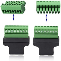 Adaptateur de connecteur RJ45 à bornes à vis, prise femelle RJ45 8p8c vers connecteur à bornes à vis 8 broches pour Cat7 Cat6 Cat5