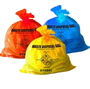 Bolsas de Residuos Biomédicos Desechables de Alta Calidad, Rojas, de HDPE/LDPE, para Hospital - Product Image 1