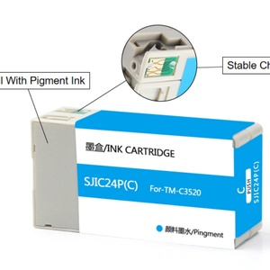 Supercolor ตลับหมึกที่เข้ากันได้กับ SJIC24P SJIC24หมึกกับชิปสำหรับ Epson colorcolor TM C-3520เครื่องพิมพ์ชุด3500 - Product Image 6