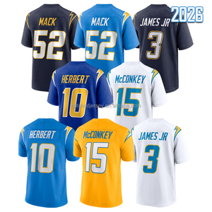 Jersey Sepak Bola Jahitan Pria 2026 S-3XL Justin Herbert Ladd McConkey Derwin James Jr Khalil # 52 - Product Image 1