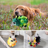Jouet à mâcher pour animaux de compagnie Caterpillar, tapis olfactif, puzzle pour chien avec nourriture cachée, multifonctionnel pour chat, en polaire écologique, balle creuse et éclatante