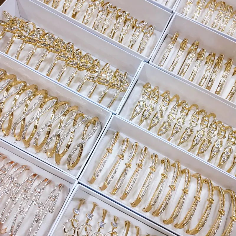 fashion wholesale bracelet gold plated high quality Korean mix zircon bracelet jewelry woman bracelets bangles bulk sale