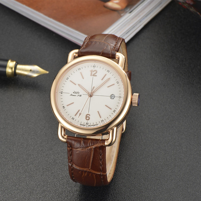 New Fashionable Men's Watch Trendy Casual Simple Scale Men's Watch Personalized Versatile Belt Luxury Quartz Watch
