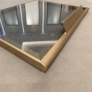 Kabinet Interior dapur, untuk lemari pakaian kamar tidur furnitur kaca buram profil pintu - Product Image 4