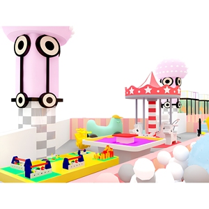 Aoleao Aire de jeux intérieure personnalisée Wonderland avec piscine à balles, toboggan, trampoline, carrousel pour enfants, jeux souples certifiés CE TUV - Product Image 3