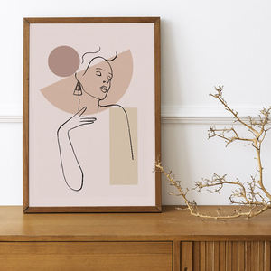 Offre Spéciale : Tableau Mural Moderne sur Toile – <span class=keywords><strong>Affiche</strong></span> Abstraite <span class=keywords><strong>Visage</strong></span> à Ligne Unique <span class=keywords><strong>Noir</strong></span> <span class=keywords><strong>et</strong></span> <span class=keywords><strong>Blanc</strong></span> pour Décoration de Bureau - Product Image 5