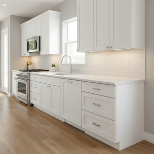 Mobile Base da Cucina Bianco Shaker Sunique Sydney con 3 Cassetti Modello SW-3DB30 in MDF Design Moderno - Product Image 3