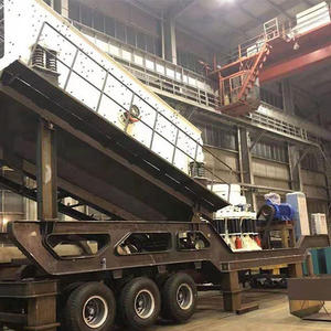 Installation de concassage de granit et de calcaire avec concasseur à cône mobile et crible vibrant - Product Image 1