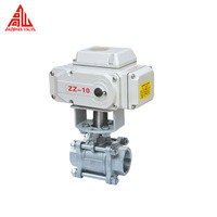 Vanne à boisseau sphérique Q911F 1/2" 3/4" 1" 1-1/2" 2" 3" 4" en acier inoxydable 304 316 filetée électrique 3 pièces