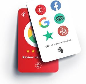 Carte RFID NFC PVC à code QR dynamique sans contact de haute qualité 13,56 MHz, étanche, couleurs personnalisables pour les avis <span class=keywords><strong>Google</strong></span>, allemand - Product Image 5