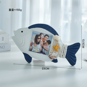 Phong Cách Địa Trung Hải 3 "Handmade <span class=keywords><strong>Nautical</strong></span> Bãi Biển Theo Chủ Đề Hình Ảnh Bằng Gỗ Khung Sò Sò Đồ Trang Trí Khung Ảnh Cho Mùa Hè - Product Image 5