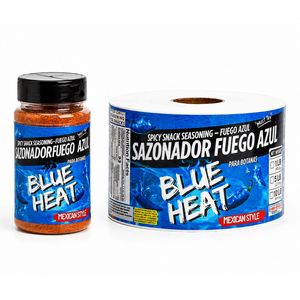 ฉลากเครื่องปรุงรสบลูฮีทสไปซี่สแน็ค แบบเป็นมิตรกับสิ่งแวดล้อม ใช้ซ้ำได้ กันน้ำ ติดด้วยตัวเอง รูปทรงสี่เหลี่ยมผืนผ้า สำหรับบรรจุภัณฑ์อาหาร - Product Image 6
