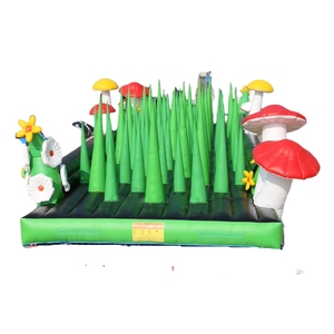 Cruzando la hierba Juego de elementos de plantas inflables Flores, hierba y setas Carrera de obstáculos inflable Desafío Juegos al aire libre - Product Image 1