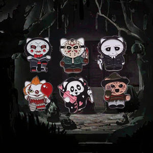 定制万圣节匕首动物珐琅金属工艺别针可爱毛骨悚然卡通动物饰品礼品儿童朋友水果 - Product Image 2