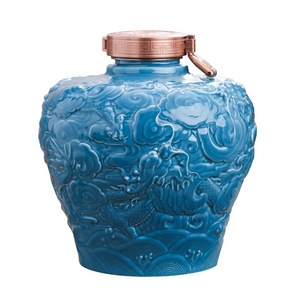 Nhà Máy giá bán buôn chai gốm men màu xanh sứ rỗng rượu <span class=keywords><strong>Hip</strong></span> <span class=keywords><strong>Flask</strong></span> - Product Image 1