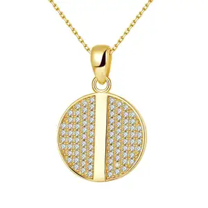 Fine Hip Hop Jewelry 925 Sterling Silver Pass Diamond Tester VVS1 Moissanite Iced Out Disc Coin Tag Pendant Necklaces